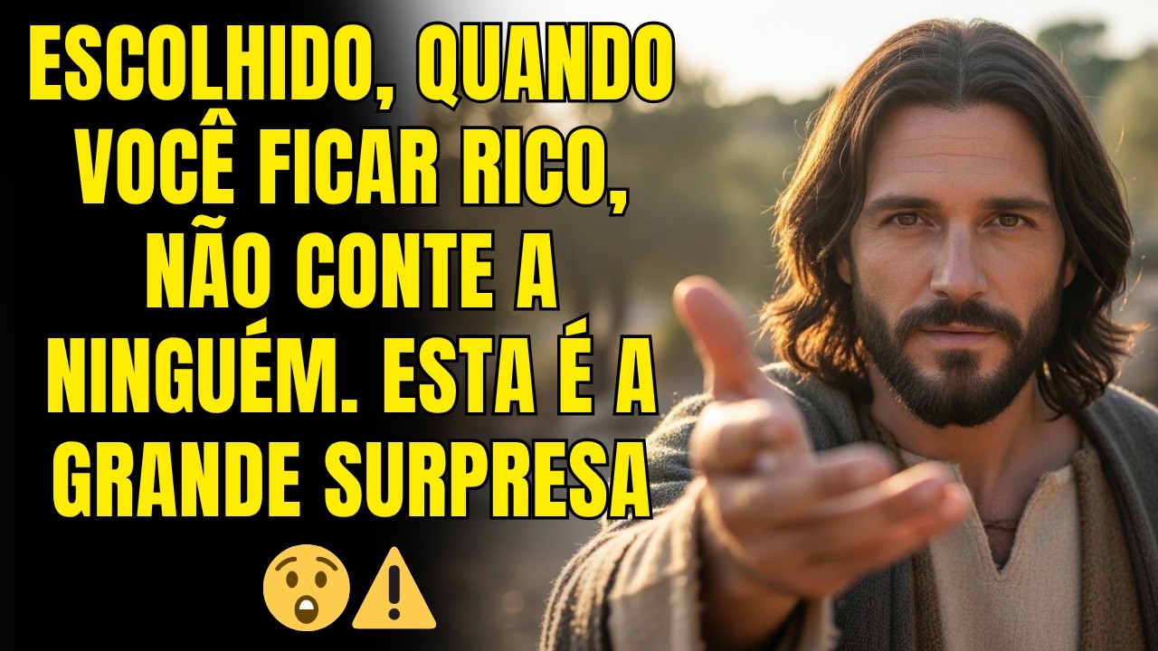 Deus diz: Escolhido, quando voc&ecirc; ficar rico, n&atilde;o conte a ningu&eacute;m. Esta &eacute; a grande surpresa 😲⚠️