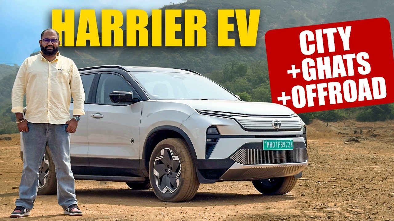 Тест-драйв Tata Harrier EV в реальных условиях – от Мумбаи до Раджмачи | @MotorBeam