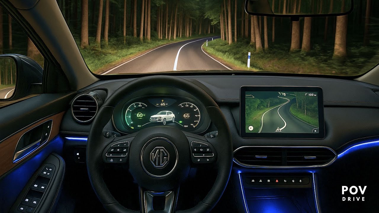 2021 MG HS (Plugin Hybrid) — POV Test Drive | Night Countryside in France 🇫🇷 | POVDRIVE