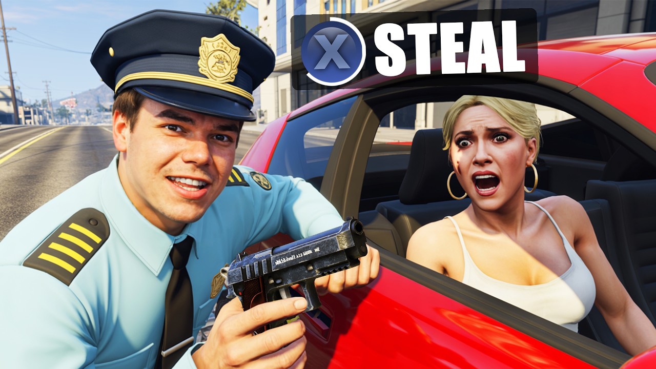 Фейковый коп угоняет самую дорогую машину в GTA 5 RP