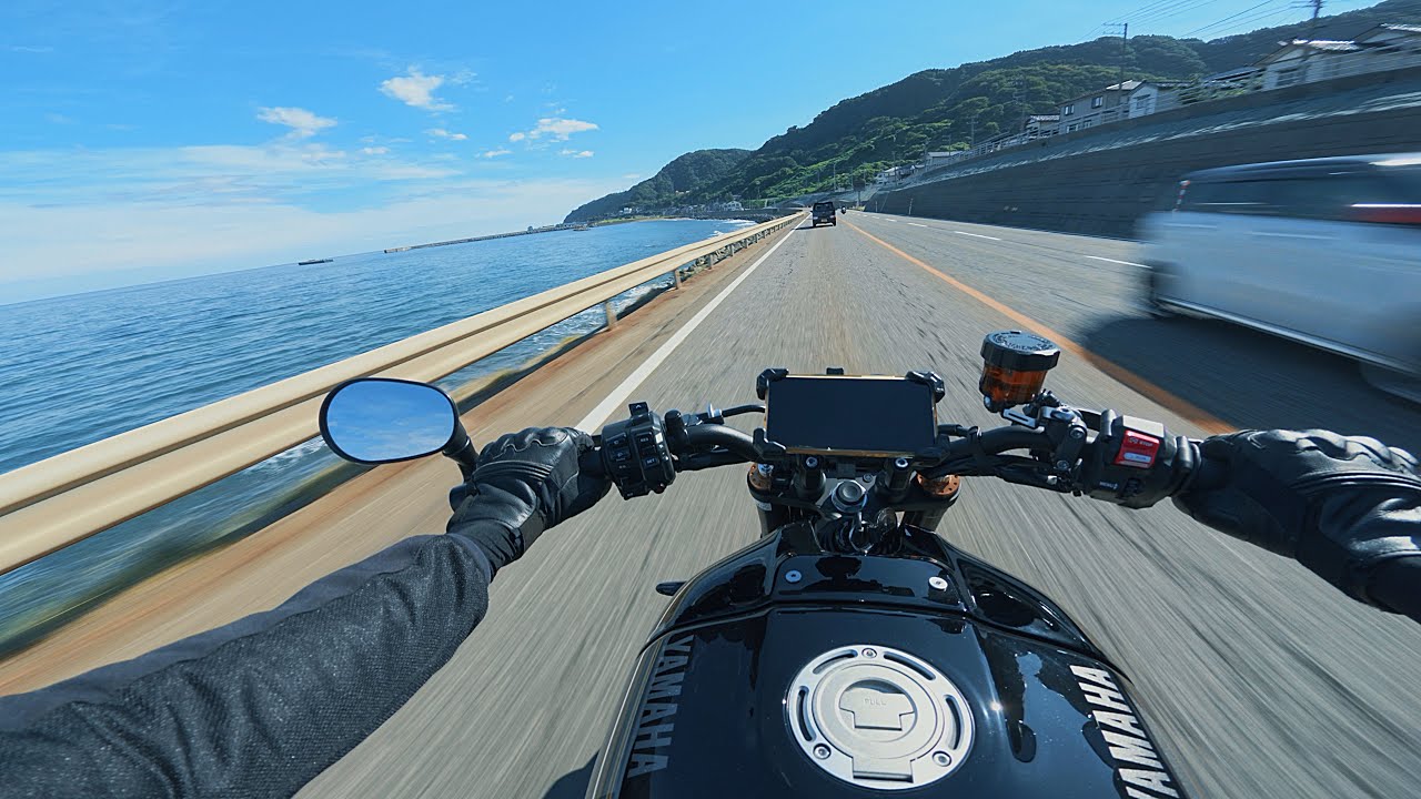 YAMAHA XSR900 | Morning seaside tour | Akrapovic  Exhaust【4k】