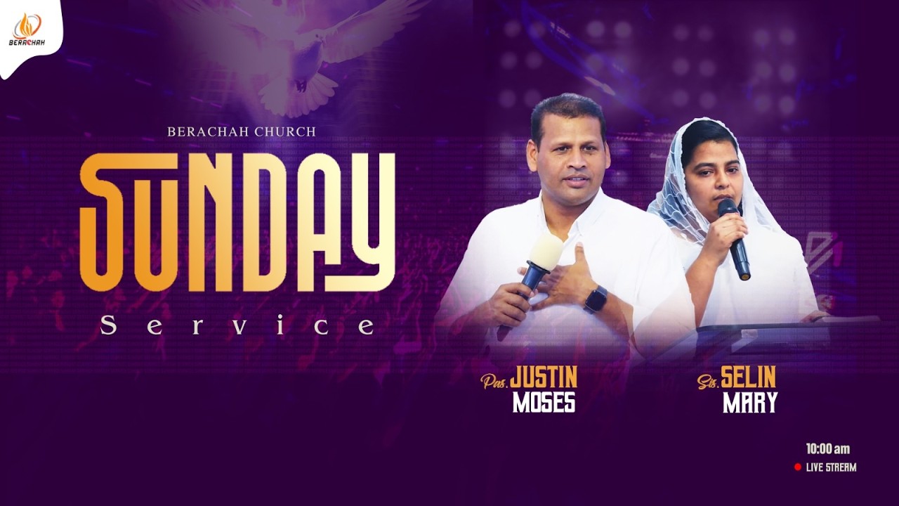 🔴 LIVE NOW - Sunday Service | Pr. Justin Moses |  Berachah Church | 8th  March, 2026