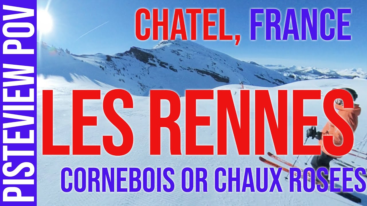 Ch&acirc;tel, France, Les Rennes (red) Pisteview - Boardie Ski and Snowboarding