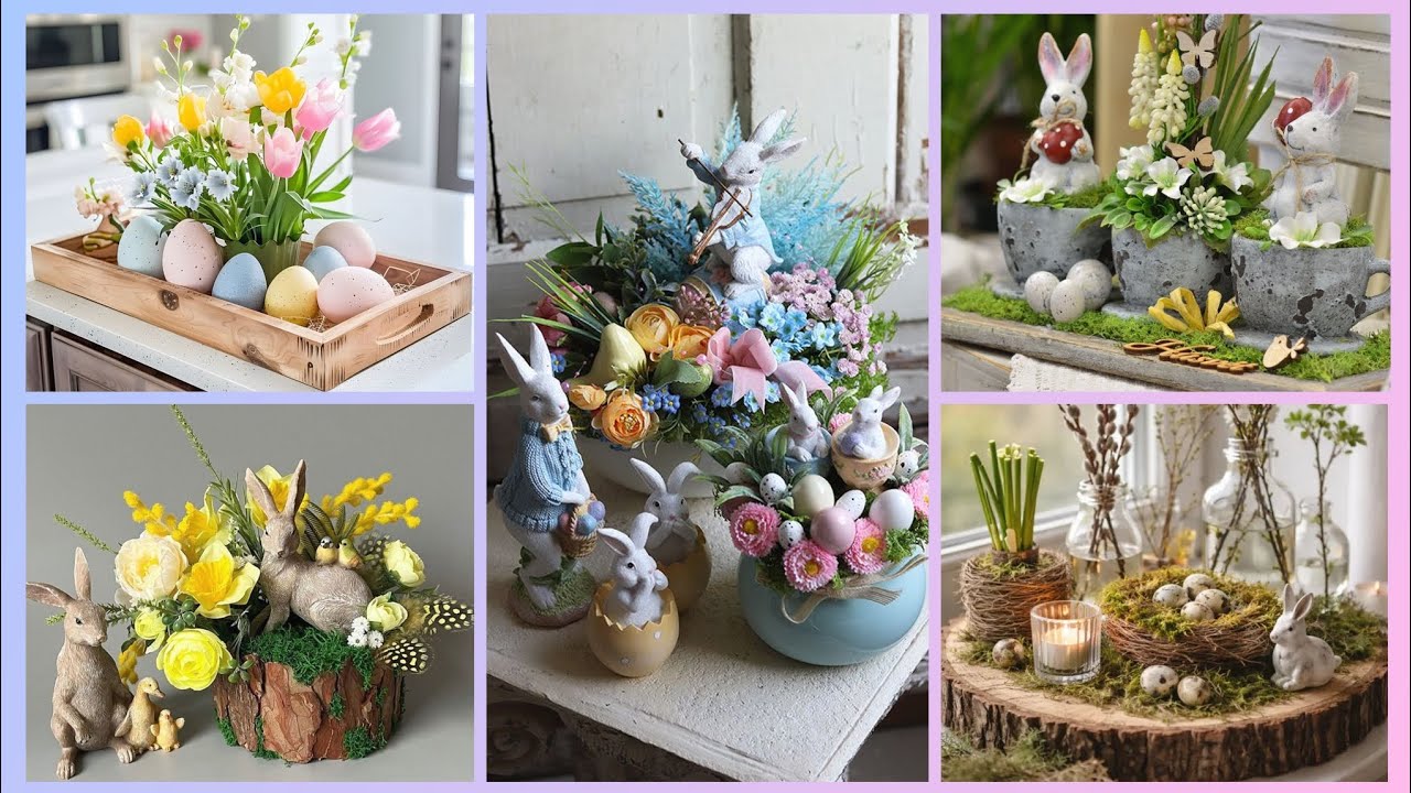 150+ Easter Decoration Ideas DIY Easter Table centerpieces #trending #easter #centerpieceideas 