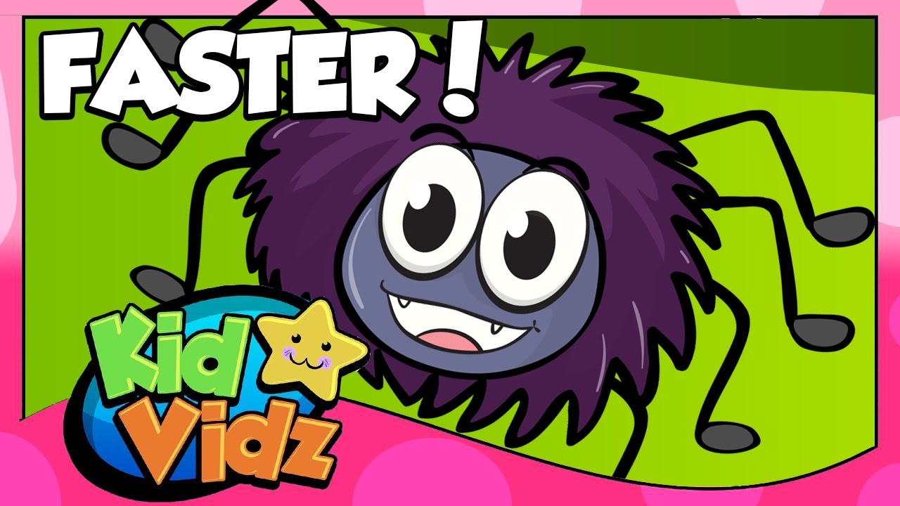 Itsy Bitsy Spider Faster | Faster & Faster | Incy Wincy Spider | Nursery Rhymes and Songs For Kids!