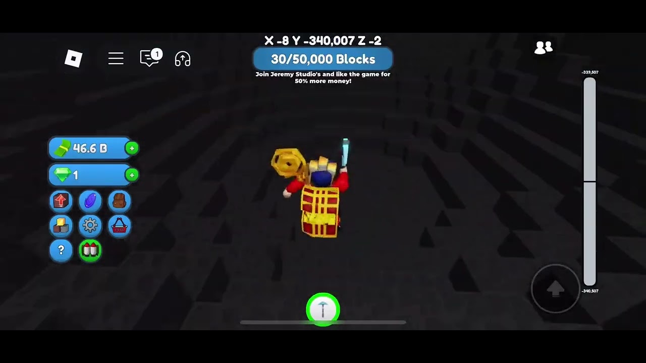 I found the maximum digging distance in Miners World