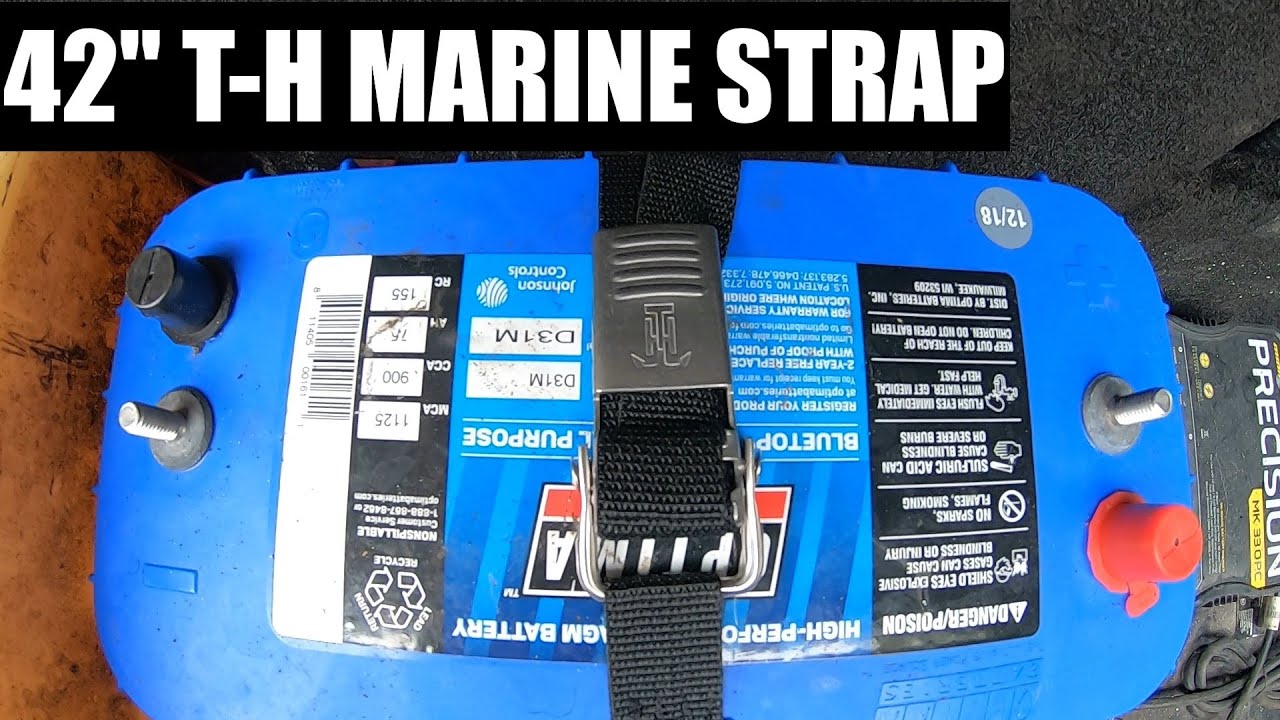 Как использовать стяжной ремень для аккумулятора T-H Marine