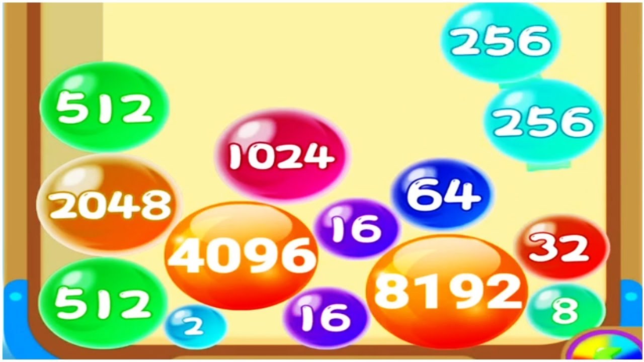 2048 Bubble Merge (update ver 1.2.4) - Gameplay Walkthrough - reach 16k