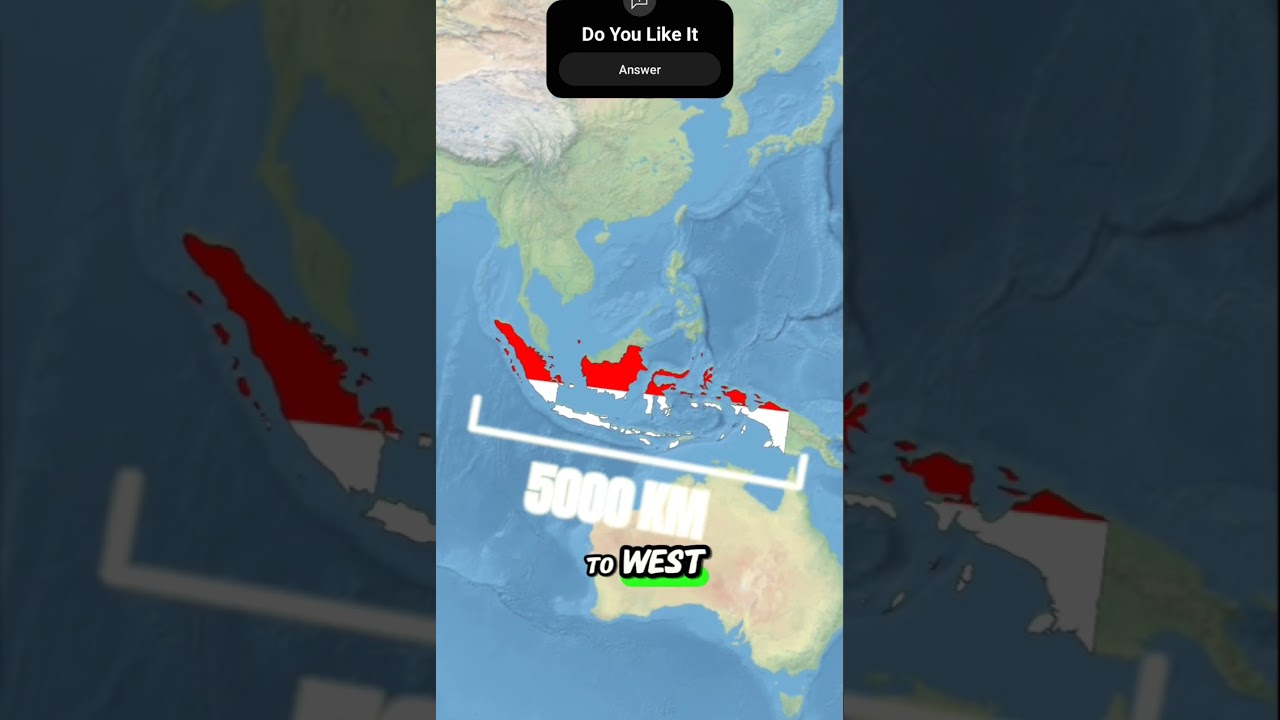 Why Does Indonesia Look Small 🤏 On Map 🗺️#facts #mapanimation #indonesia #map #animation