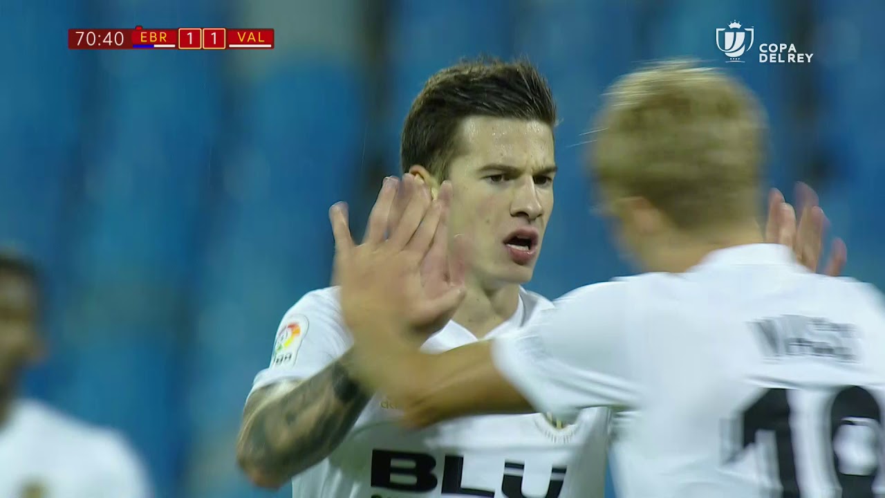 Golazo de Santi Mina (1-1) CD Ebro vs Valencia CF