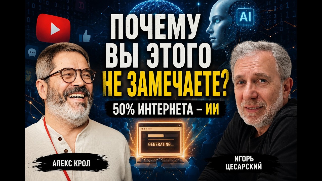 ПОЧЕМУ ВЫ ЭТОГО НЕ ЗАМЕЧАЕТЕ? ИИ уже генерирует 50% всего интернета | Алекс Крол