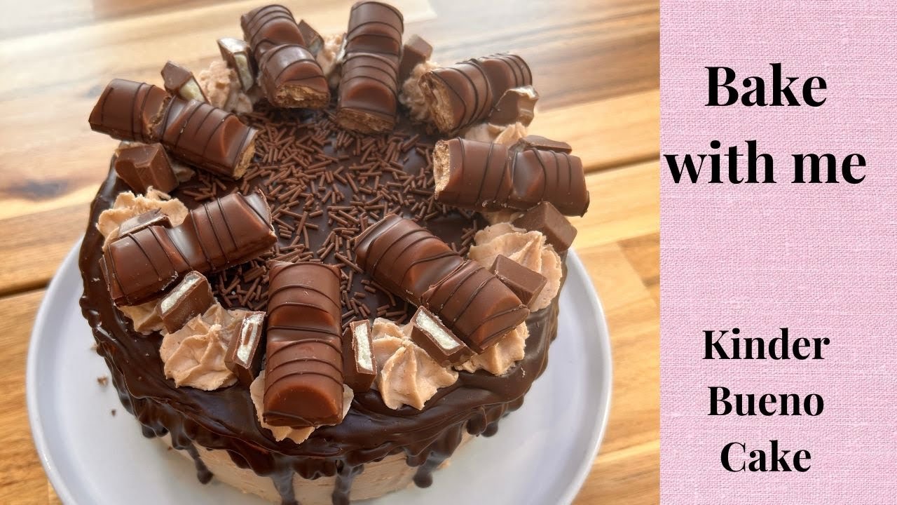 Make my husbands birthday cake with me | Home Baking, Janes Patisserie, Kinder Bueno Drip Cake