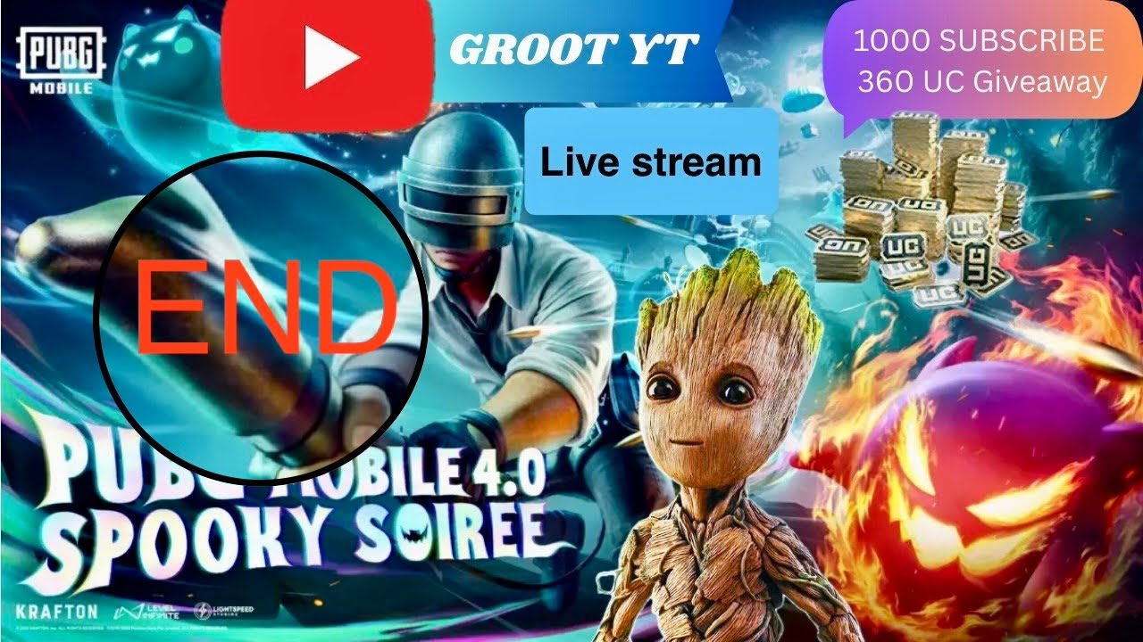 PUBG MOBILE Broken Iphone 11 Live update 4.0 END Groot YT (1000 sub 360 UC giveaway)