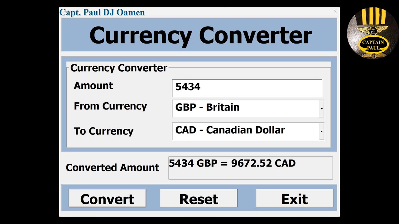 How to Create a Currency Converter in Excel using VBA - Part 1 of 2