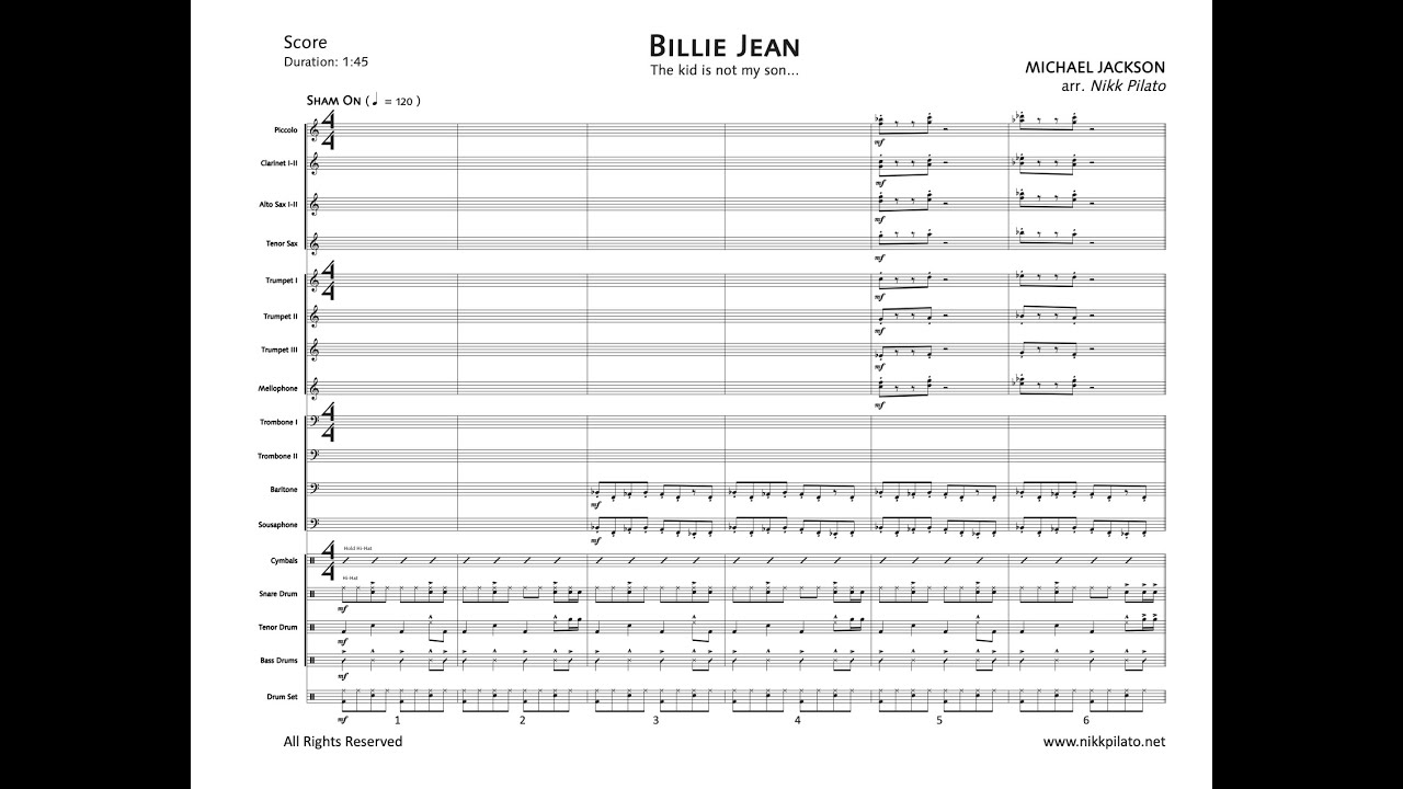 Billie Jean - Michael Jackson (Marching Band Arrangement)