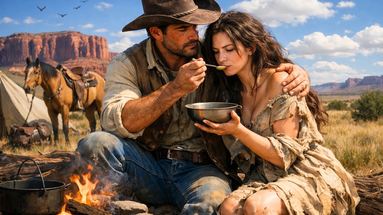 She Had Not Eaten A Bite In Nearly A Week, The Cowboy Fed Her Warm Meals And Watched Her Heal