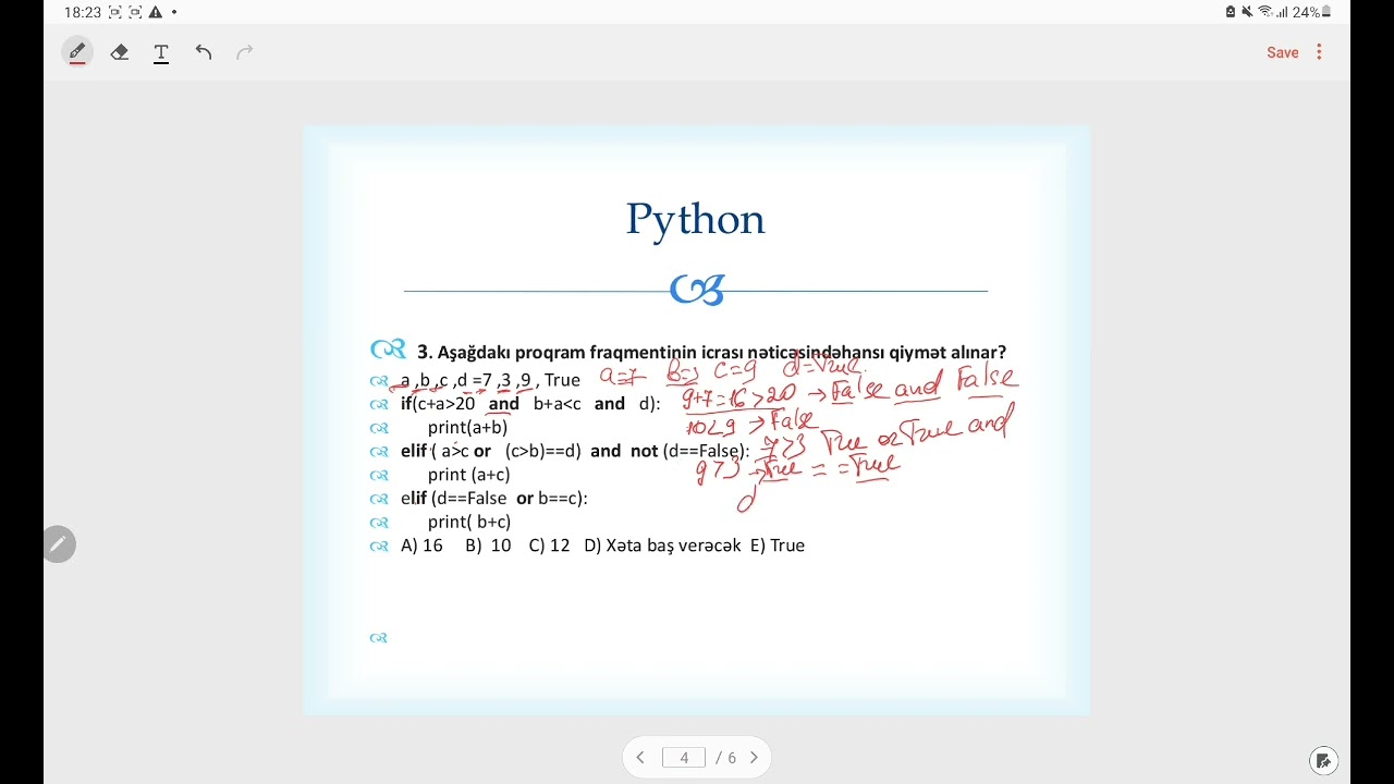 MİQ, SERTİFİKASİYA- İNFORMATİKA- PYTHON QIZIL QAYDALAR