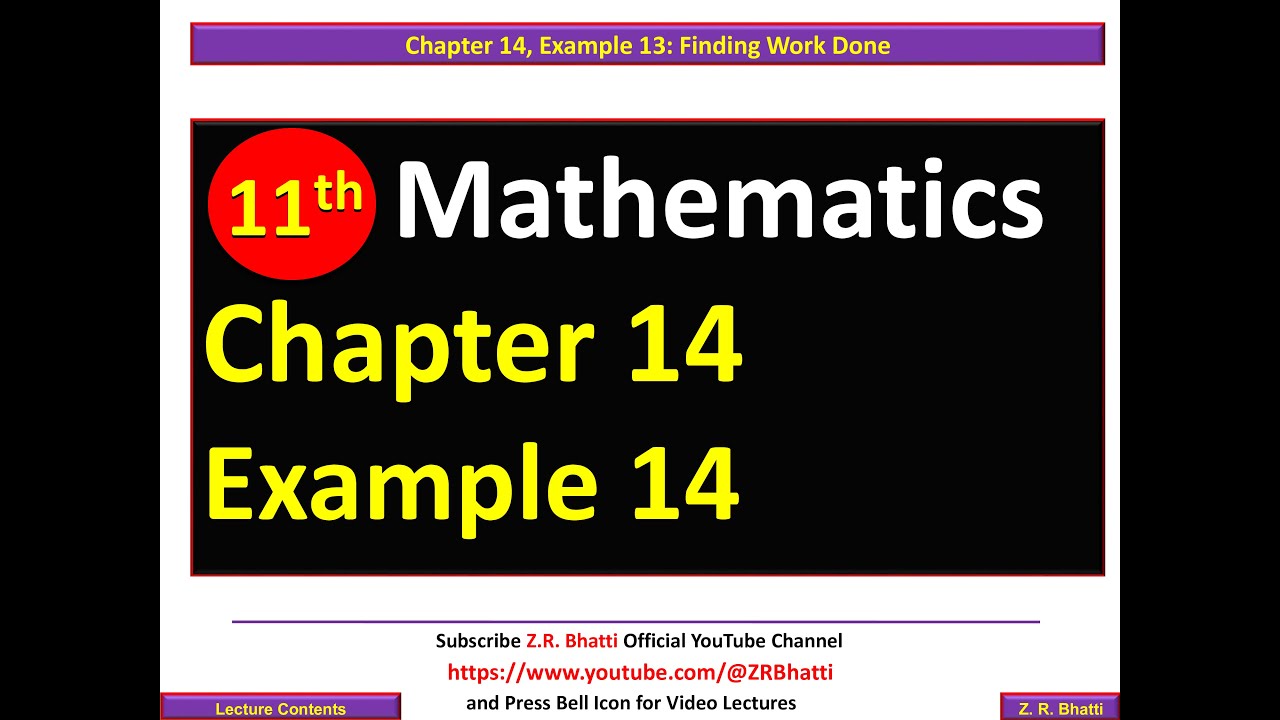 Chp 14, Example 14, Finding Work Done by a Force