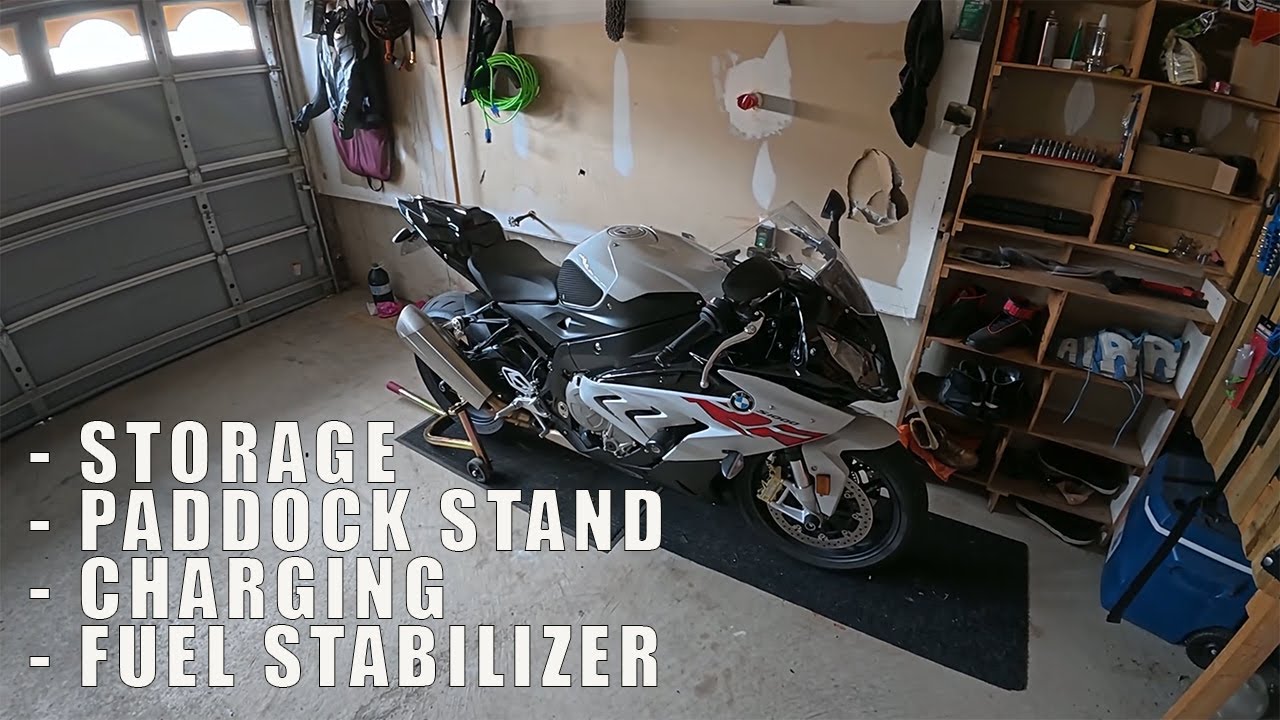 Storing a Motorcycle in WINTER 🥶❄️ Ft. BMW S1000 RR  #winter #maintenance