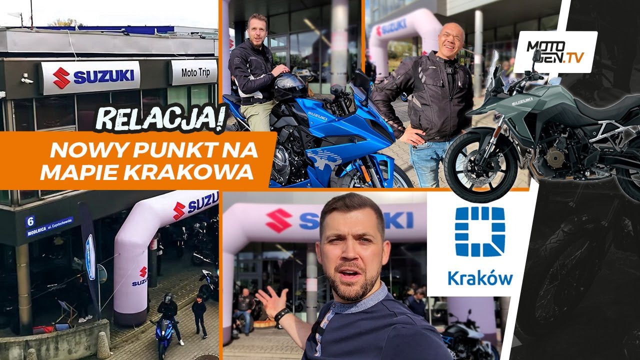 Motocyklisto z Krakowa!🏍️ Nowy salon Suzuki Moto Trip zaprasza na jazdy testowe [RELACJA z otwarcia]