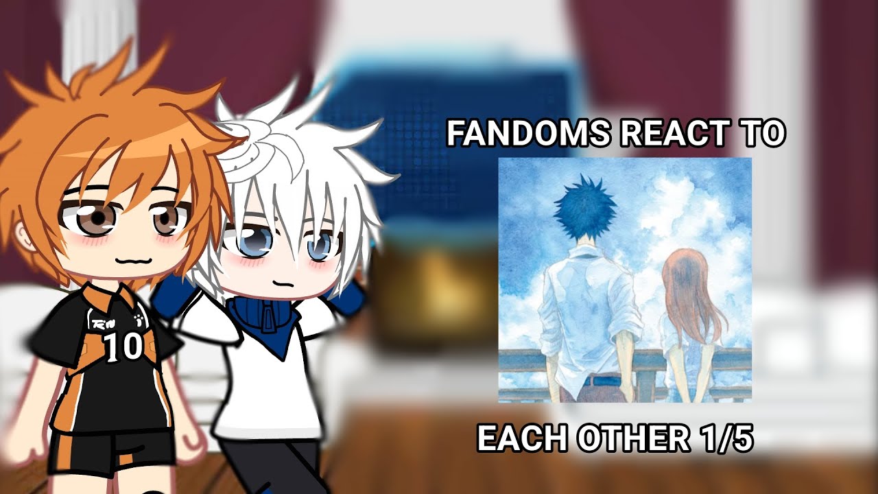 FANDOMS REACT TO EACH OTHER//A SILENT VOICE//Haikyuu, Black cover, A silent voice, HxH, Kny//Damiluu