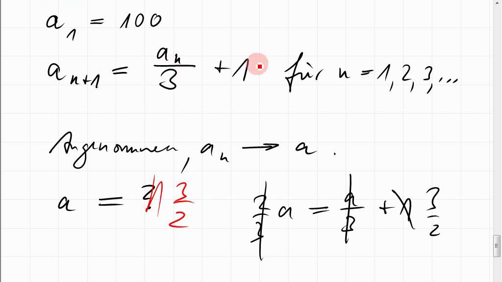 19C.4 Grenzwerte von rekursiv definierten Folgen