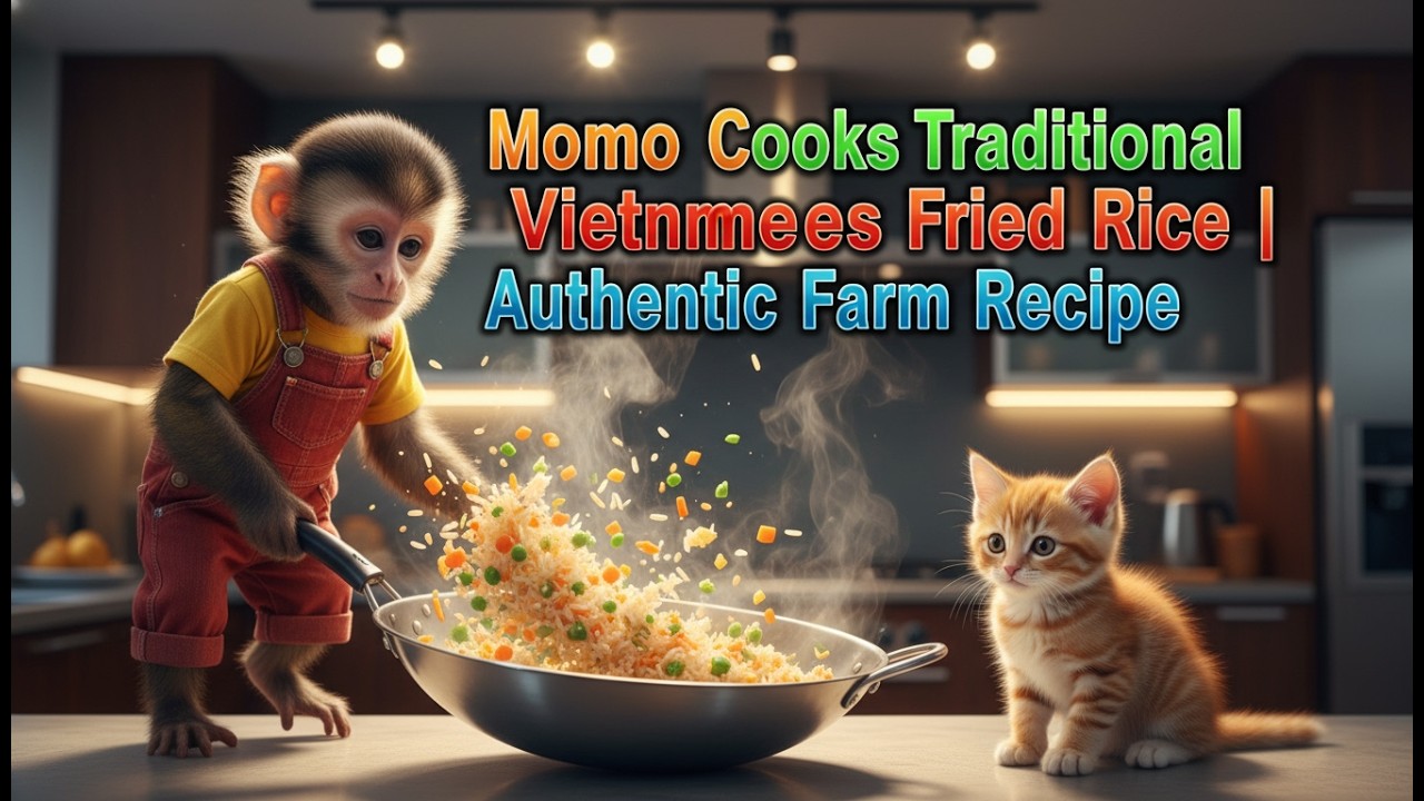 Momo Cooks Traditional Vietnamese Fried Rice | Authentic Farm Recipe