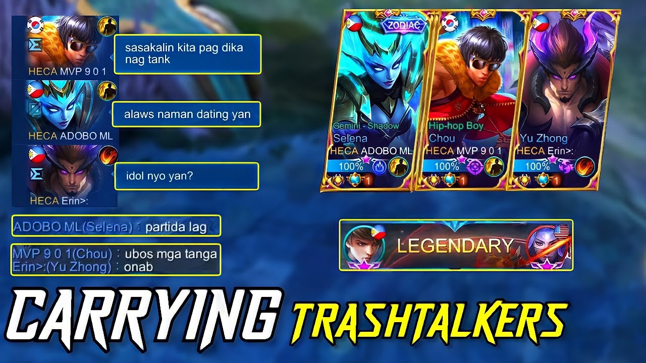 I DID MY BEST TO CARRY THESE 3 TOP GLOBAL TRASHTALKERS!! | Astre | MLBB