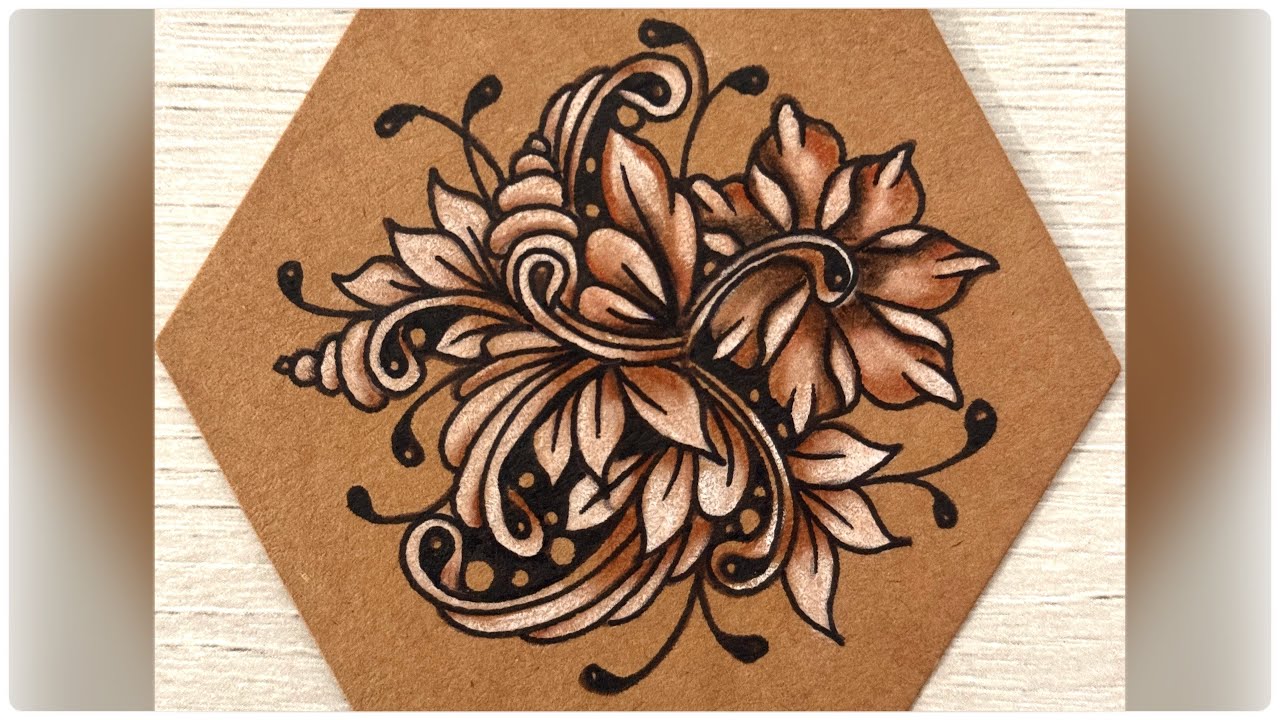 Step by Step Zentangle Inspired Drawing Tutorial 