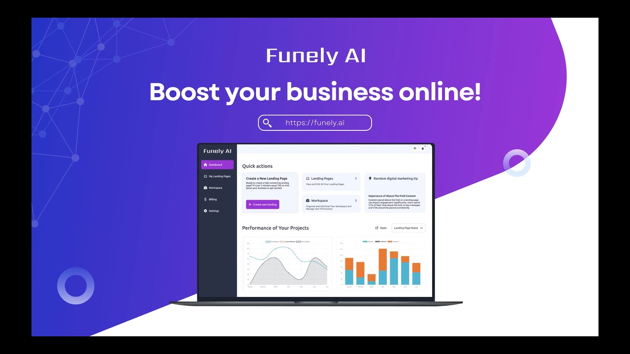 Funely AI Demo Landing page generation