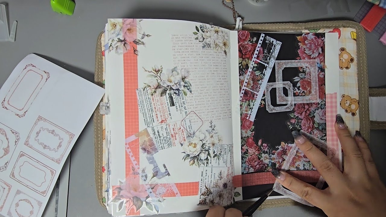 [ASMR]붉은 레드테마로 다꾸하기❤🖤 ㅣ journaling ㅣ journal ㅣ  감성다꾸 #journaling #journal #asmr 