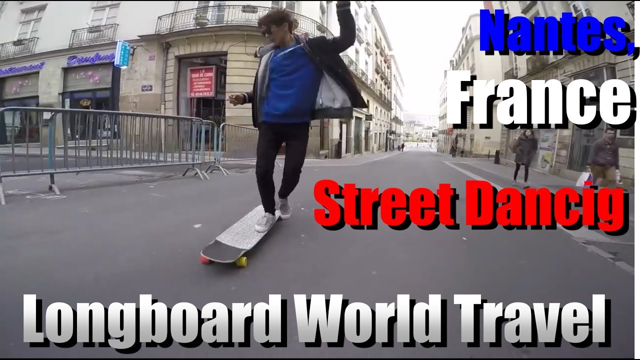 Street Longboard dancing in Nantes [롱보드]