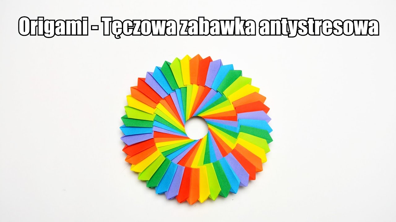 Origami - Tęczowa zabawka antystresowa