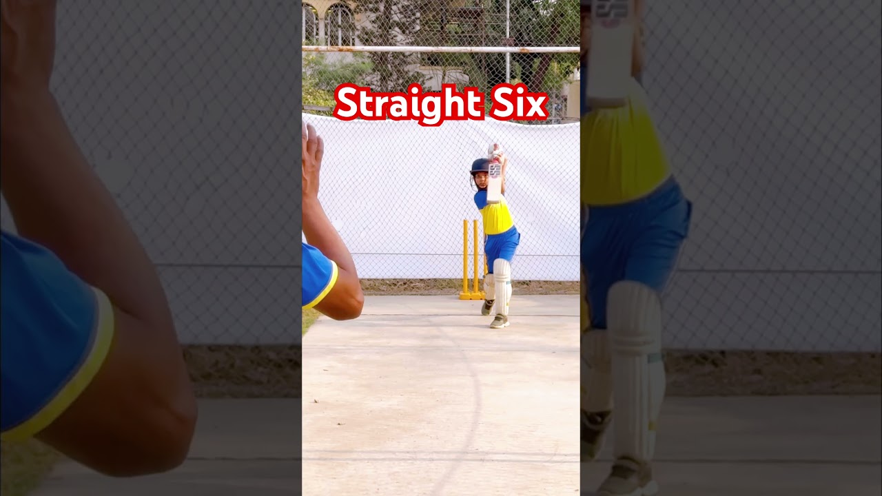 Straight Six By Little Girl |Six Hitting Practice #cricket #youtubeshorts #shorts #batting #practice