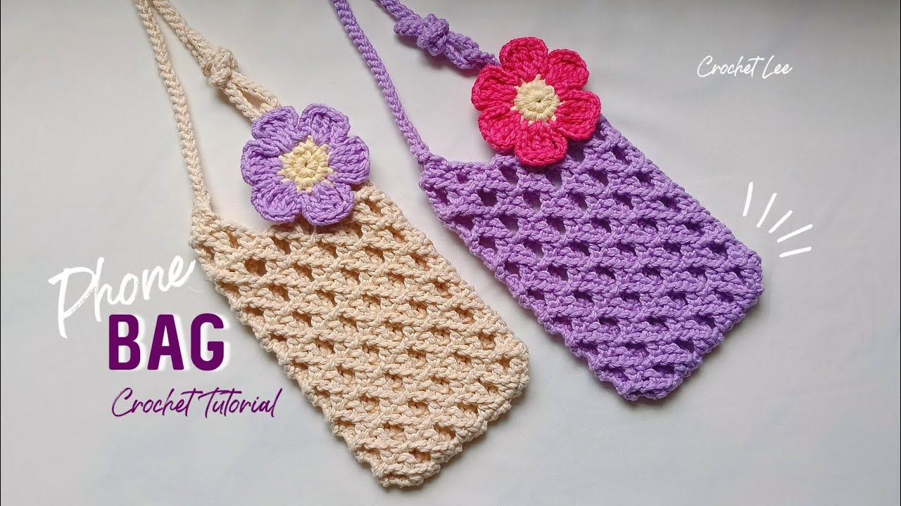 Phone Bag Crochet| Mini Bag Crochet Tutorial| Cute & Easy Crochet Phone Bag by Crochet Lee