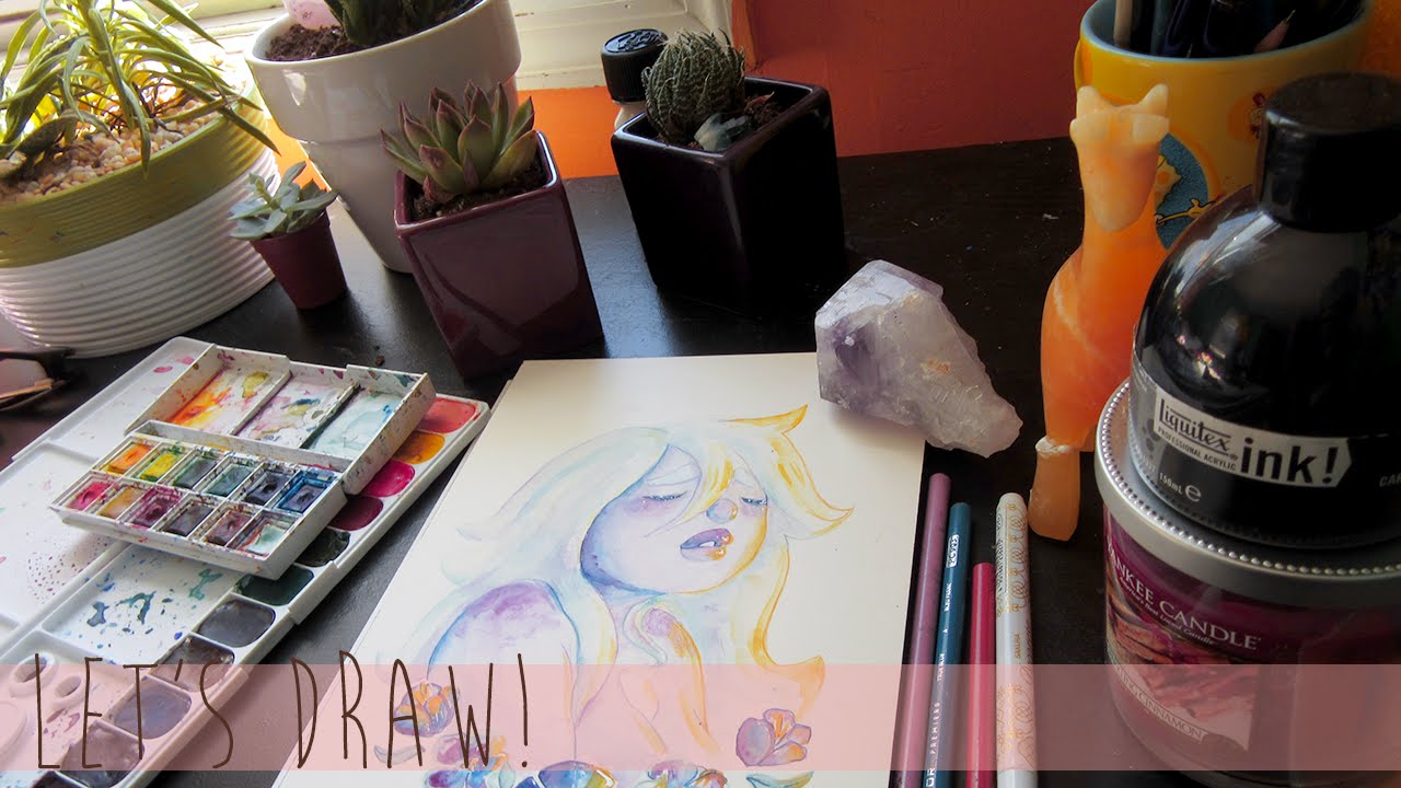 Let's draw! Amethyst's Soft Side: Steven Universe Speedpaint (HD)