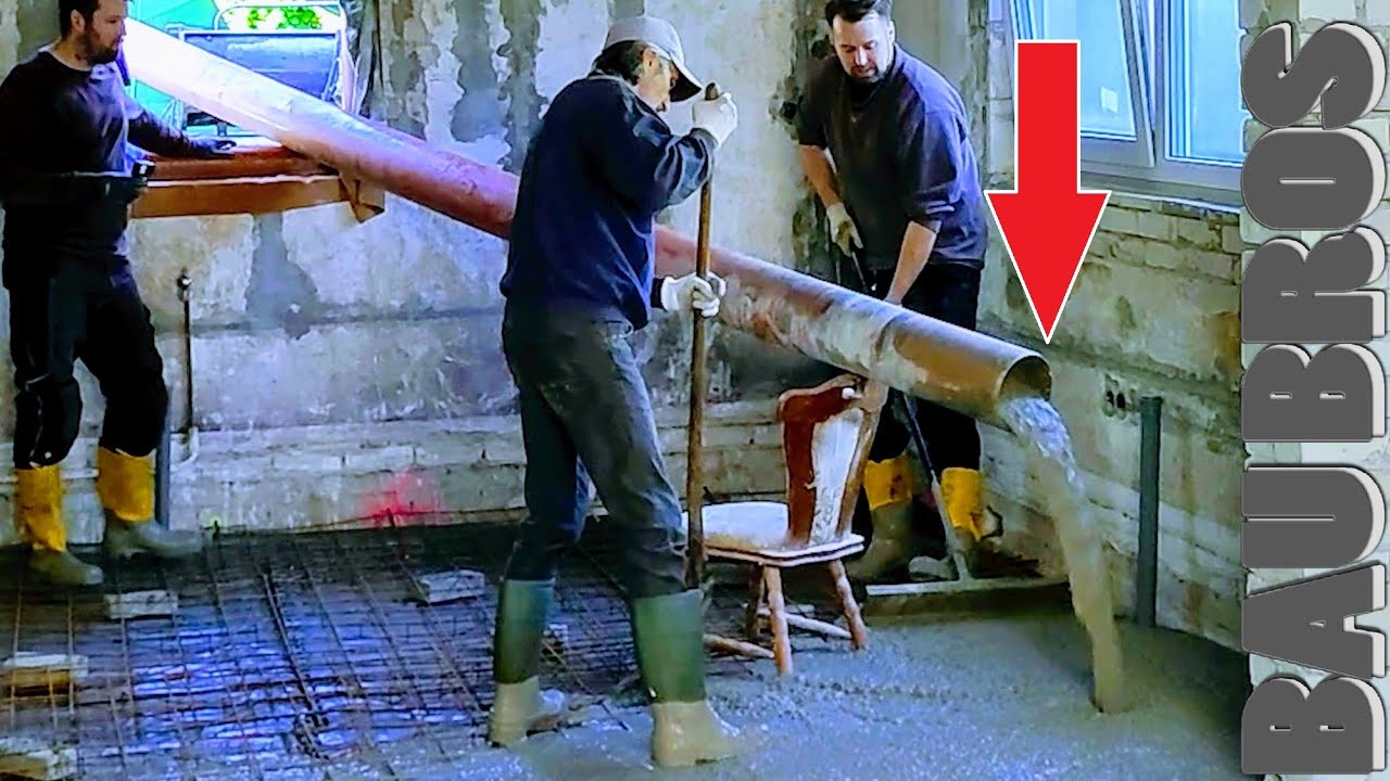 Bodenplatte selber betonieren: Lieferbeton verteilen & einbauen 