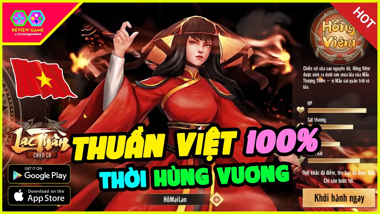 Lạc Thần Chiến Ca Mobile - Trải Nghiệm Game Thuần Việt 100% Thời Hùng Vương Đồ Hoạ Đậm Chất Việt Nam