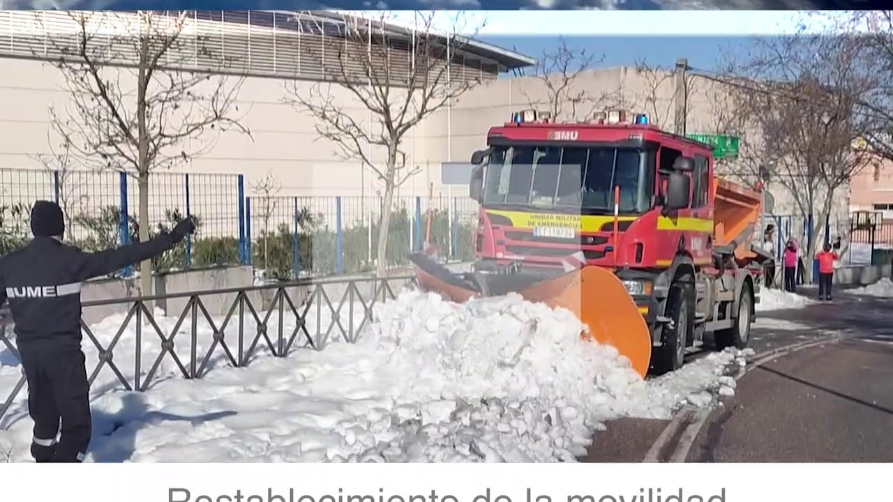 Actuación de las Fuerzas Armadas durante la borrasca 'Filomena' y la ola de frío.