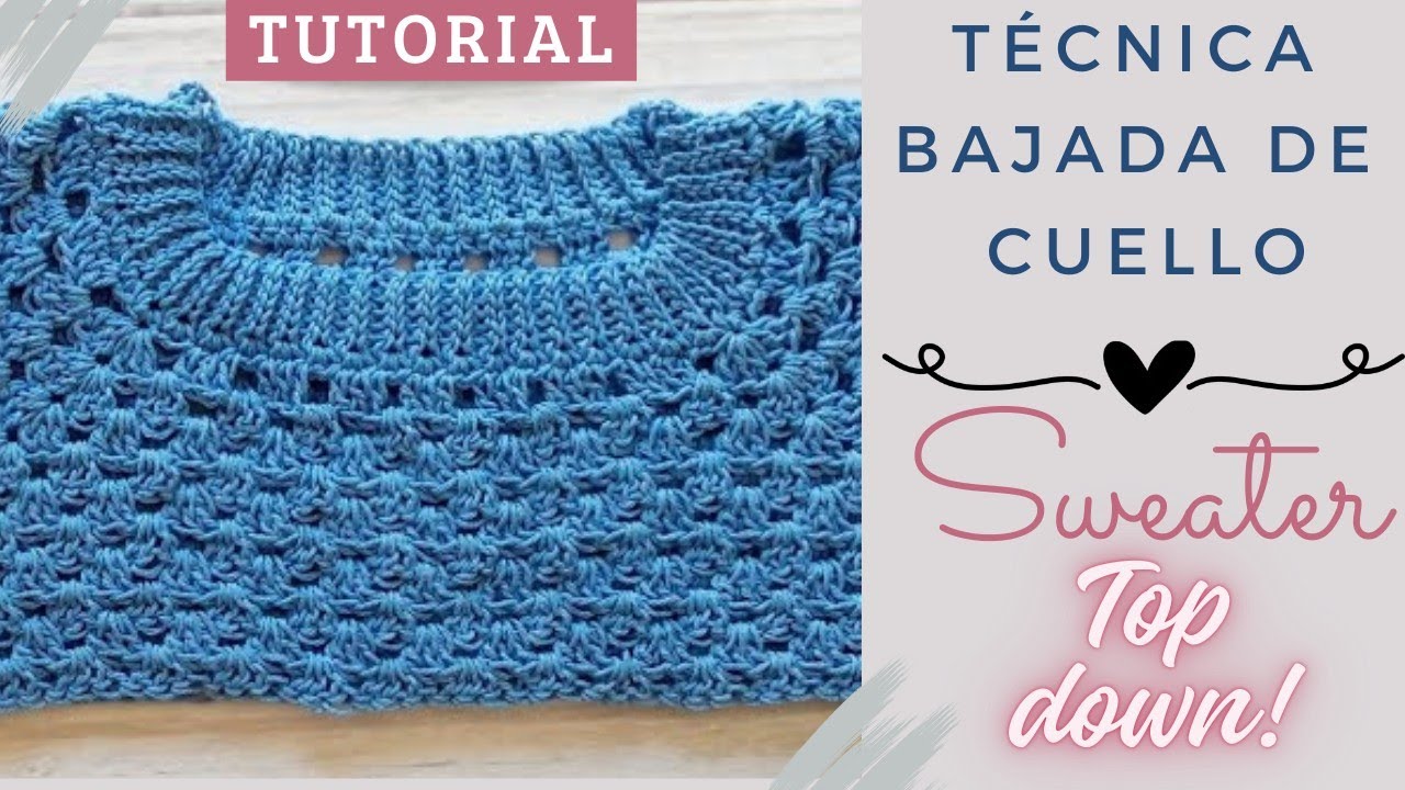 Cuello elástico/ Canesú Punto Granny y Técnica de bajada de Escote en prendas Top Down [Parte 1]