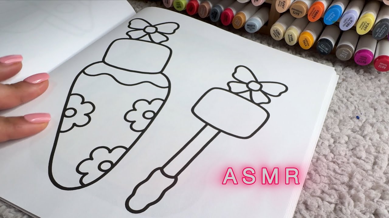 ASMR | colorea conmigo GLOW COSMETICS |marcadores Ohuhu #art #ohuhumarkers #coloring 