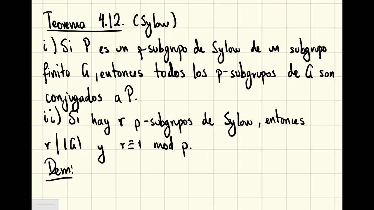 Los teoremas de Sylow