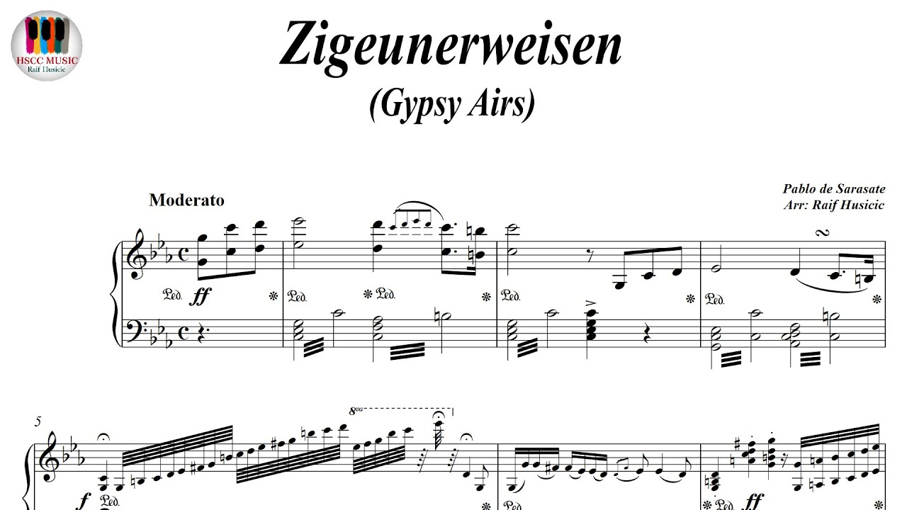 Zigeunerweisen, Zingaresca, Gypsy Airs - Pablo de Sarasate, Piano Sheet Music, Piano Tutorial