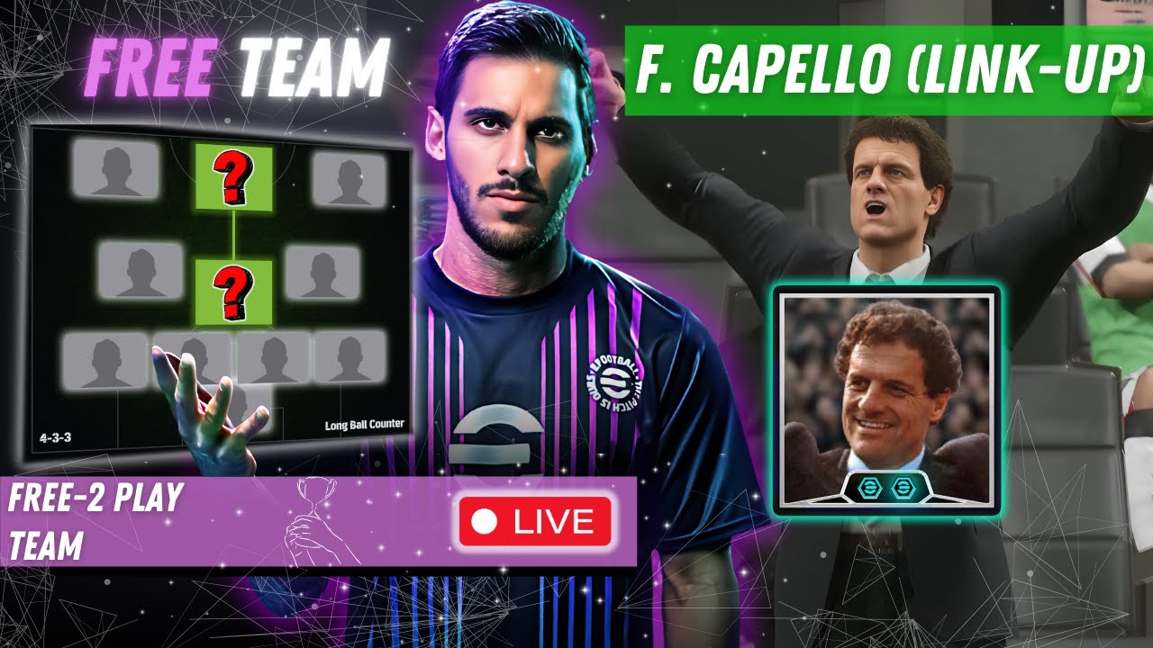 How to Play F. CAPELLO Long-Ball Counter in FREE-2-PLAY Team 🔴 eFootball 2026 LIVE with Mednasah