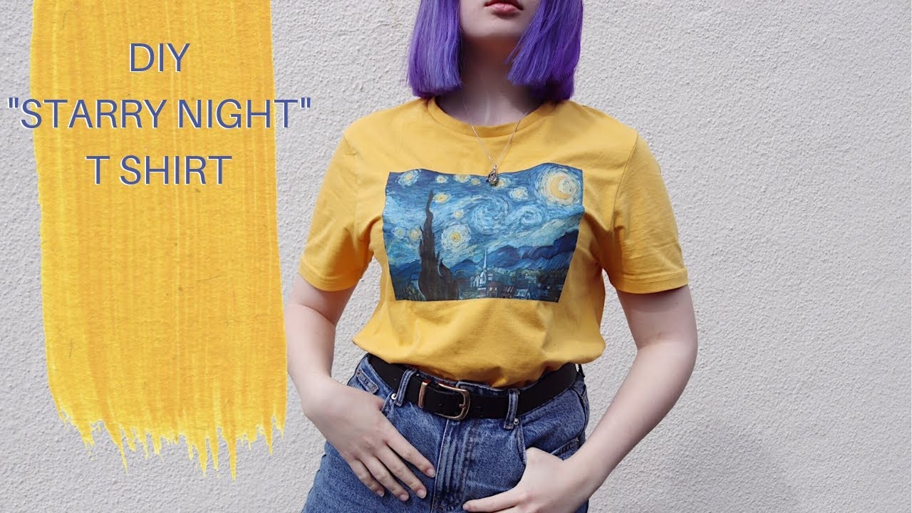 DIY painted t-shirt Van Gogh's 