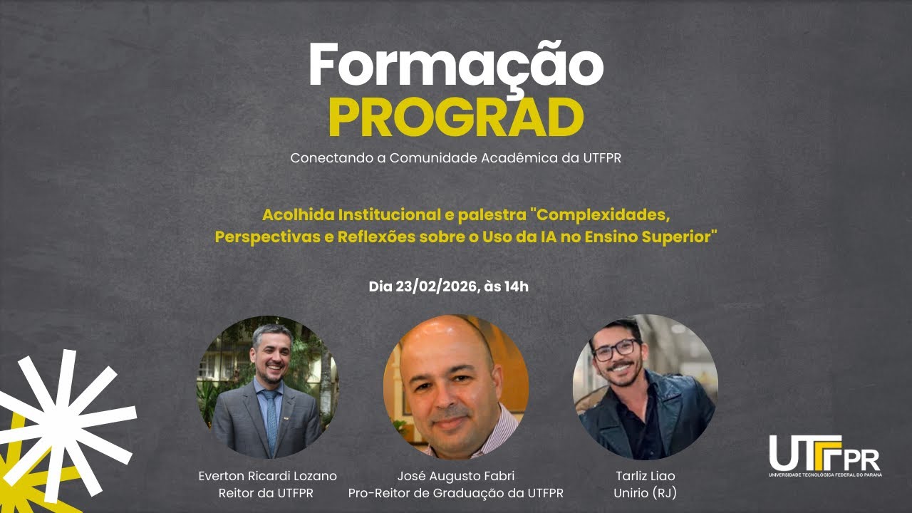 Formação PROGRAD | Acolhimento Institucional e Palestra de Abertura