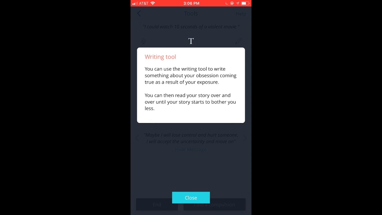 Tools for Exposure Response Prevention in the NOCD Mobile App
