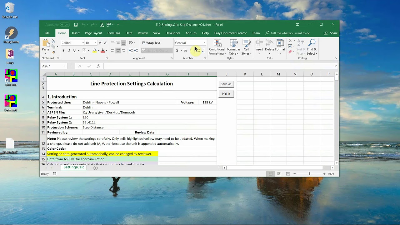 Power System Protection - Automate Relay Settings Calculation and Documentation