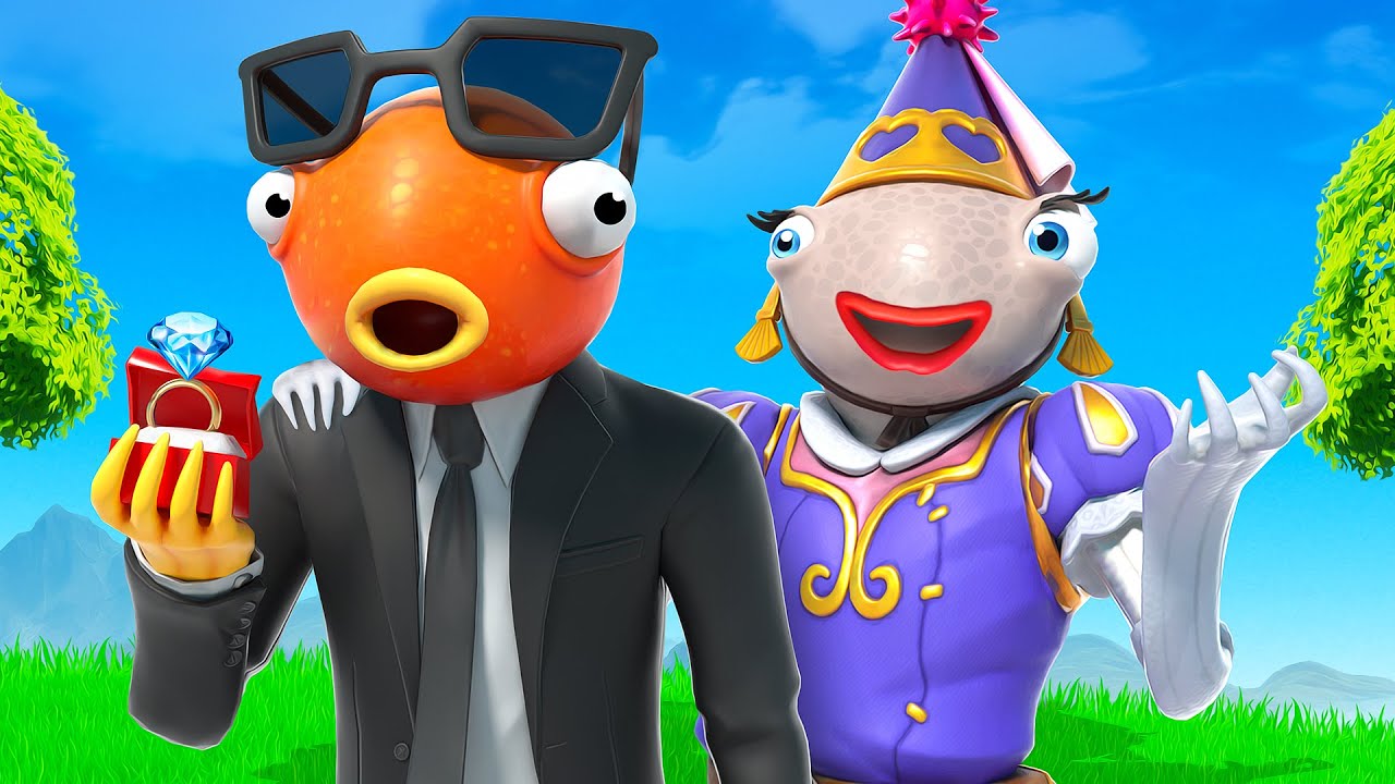 Je DEMANDE en MARIAGE Princesse POISCAILLE ! ELLE dit OUI ! Fortnite