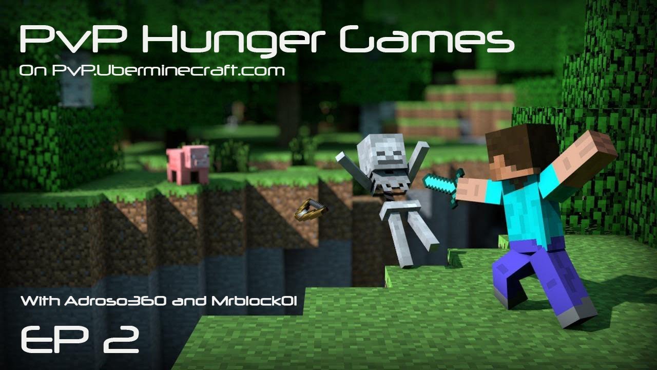 Minecraft Lets Play:PvP survival Hunger games w/Mrblock01 Ep:2